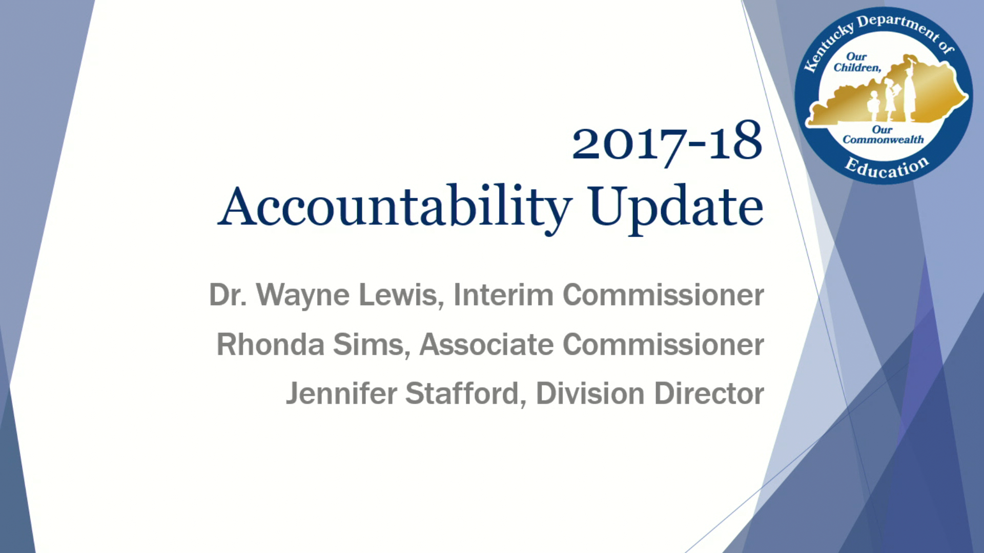 Superintendent Webinar: Accountability Update