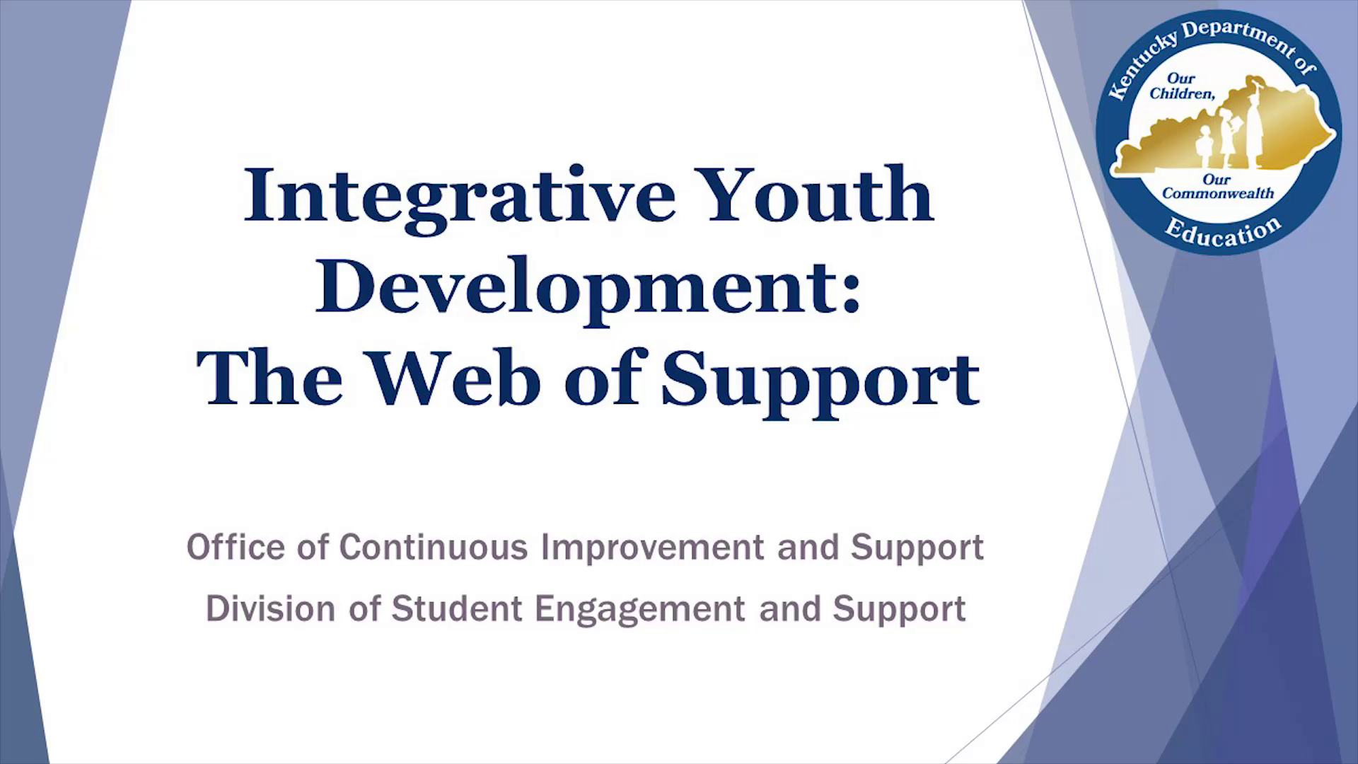 Integrative Youth Development: The Web of Support