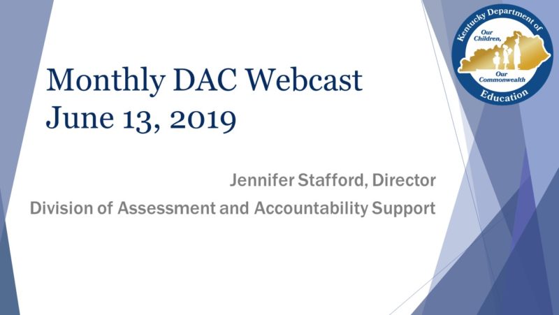 Monthly DAC Webcast June 2019