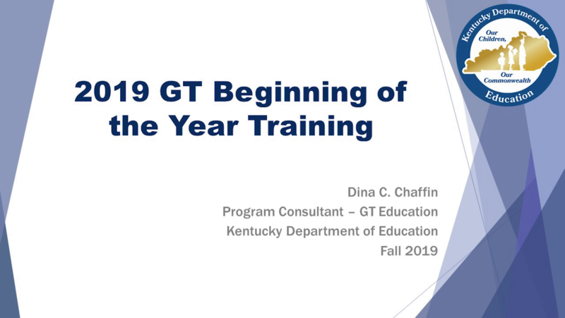 2019 GT Beginning of the Year Training