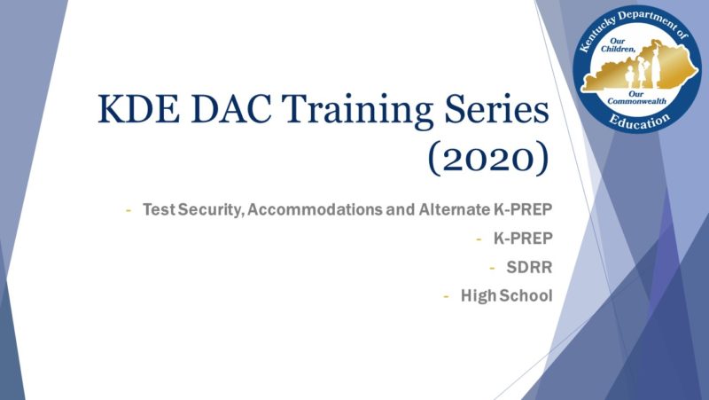 KDE DAC Training Series (2020)