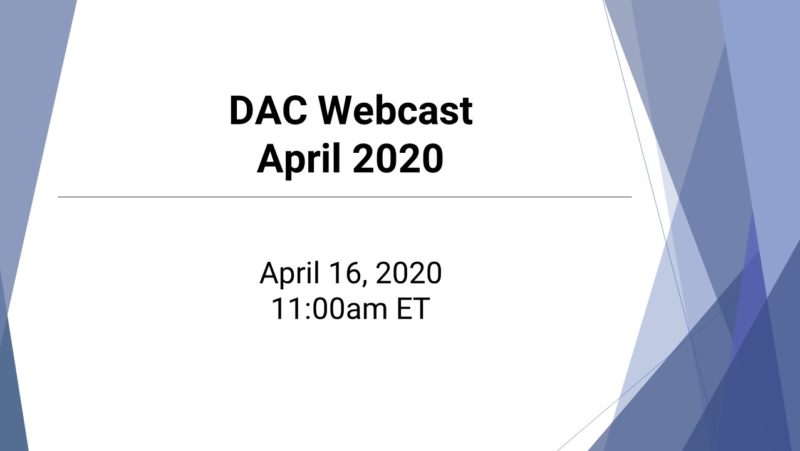 DAC Webcast April 16 Intro