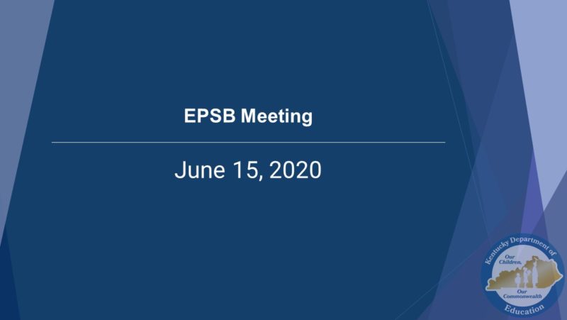 EPSB Meeting - June 15