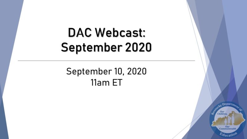 September 10 DAC Webcast