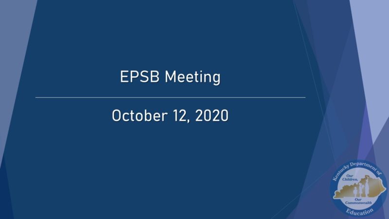 October 12 EPSB