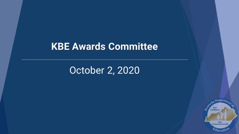 October 2 Intro KBE Committee