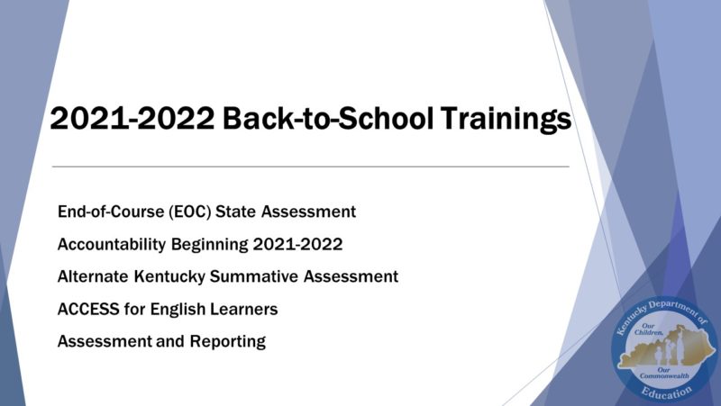 2021-2022 Back-to-School Trainings
