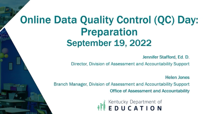 Online Data Quality Control (QC) Day: Preparation, September 19, 2022