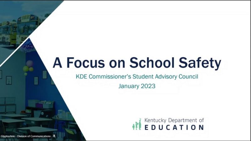 A Focus On School Safety - Student Advisory Council - January 24, 2023