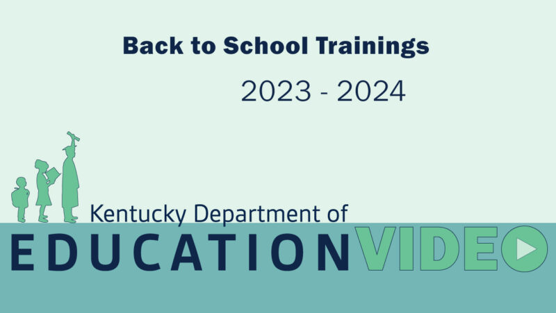 Back to School Trainings 2023-2024