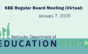 KBE Virtual Meeting - January 7, 2026